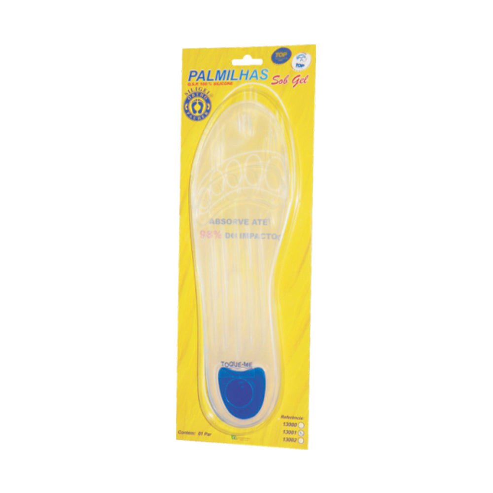 Palmilha Sob Gel Com Ponto Azul