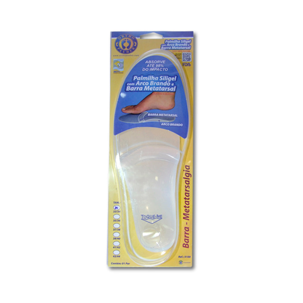 Palmilha Siligel Com Arco E Barra Metatarsal