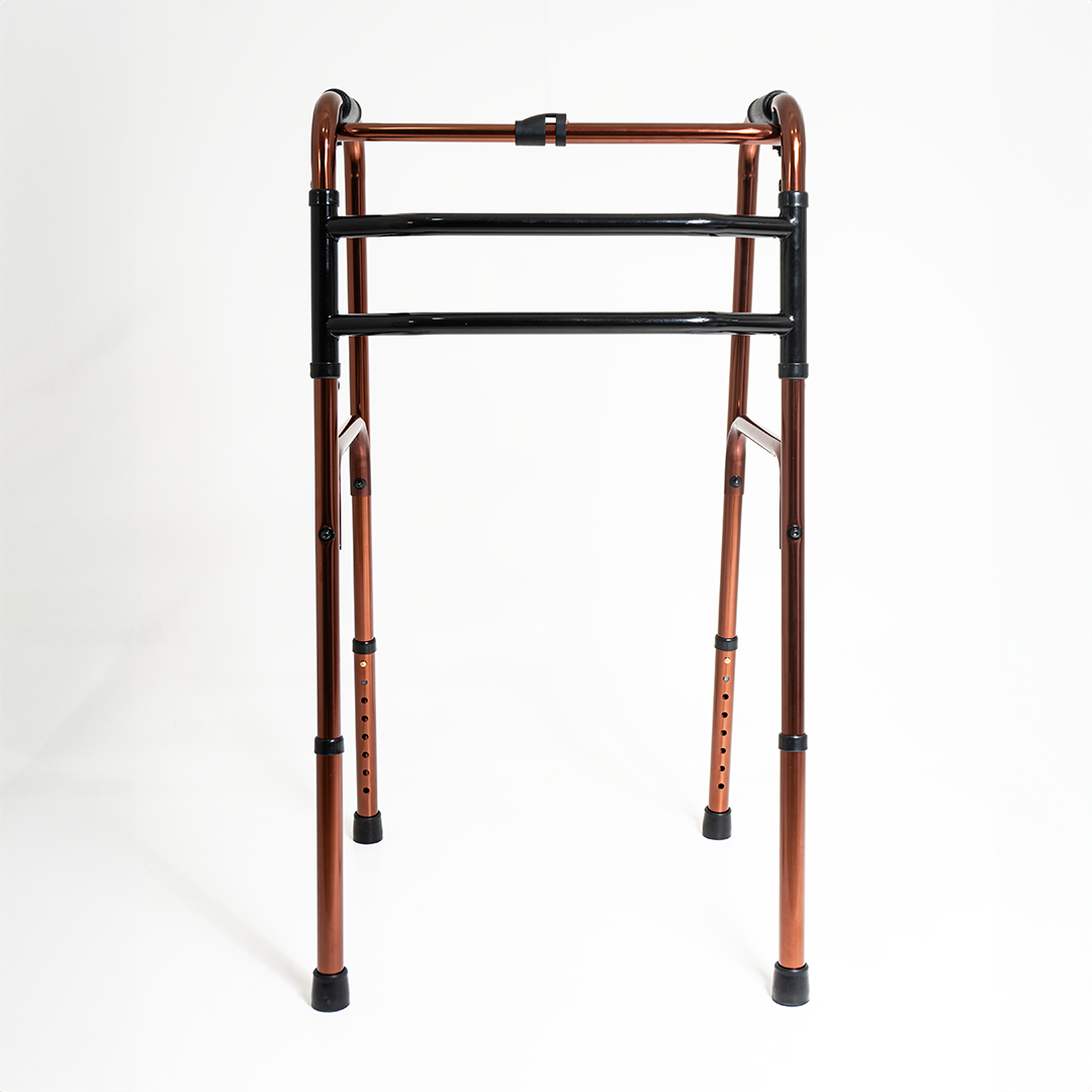 Andador ortopédico de alumínio sem rodas dobravel e articulado