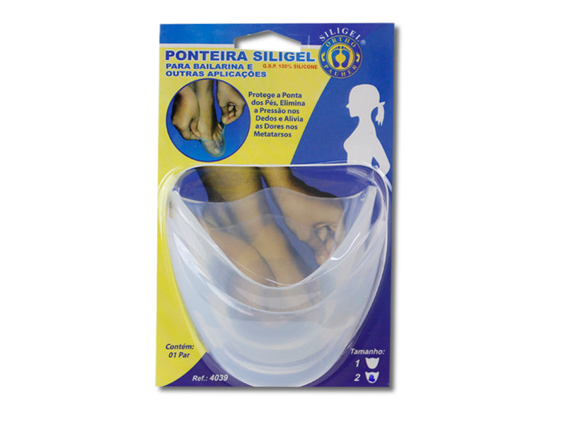 Embalagem de ponteira siligel para bailarina e outras funções.