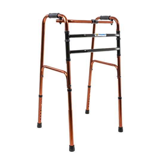 Andador ortopédico de alumínio sem rodas dobravel e articulado