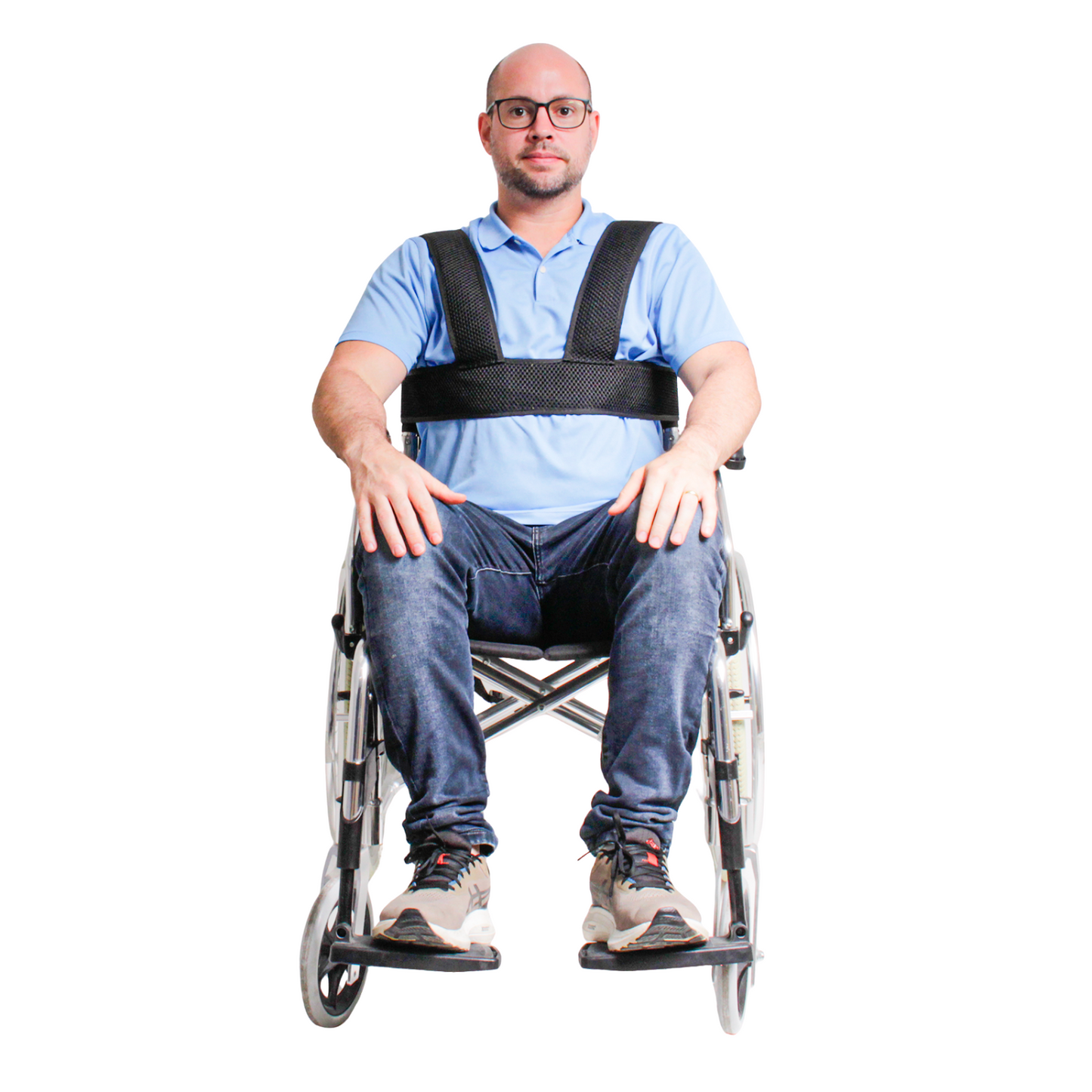 Cinto de segurança antiderrapante ajustável para cadeira de rodas