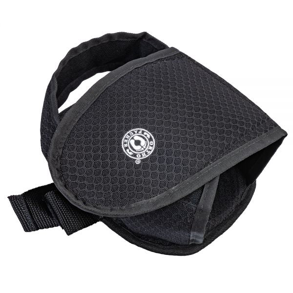 Protetor para segurança e fixação de pé em cadeira de rodas