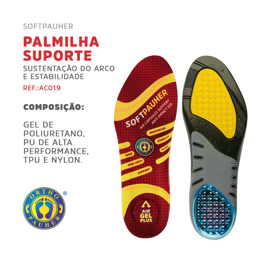 Palmilha Suporte - Sustentação Do Arco E Estabilidade - Softpauher