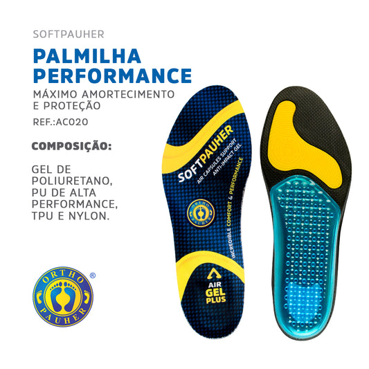 Palmilha Performance - Máximo Amortecimento E Proteção Softpauher