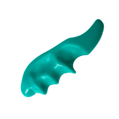 Produto massageador anatômico, na cor verde