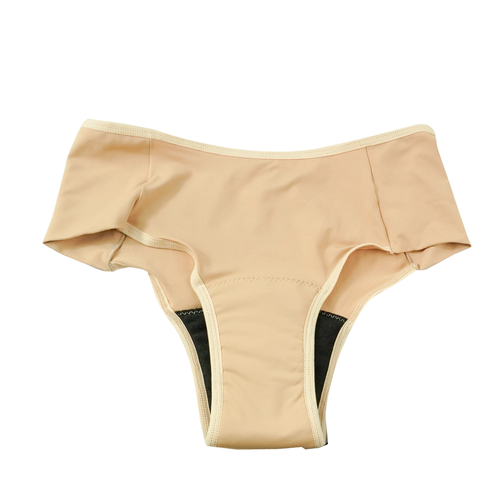 Calcinha absorvente na cor bege