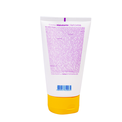 A imagem mostra a parte de trás do creme hidratante para pés e pernas