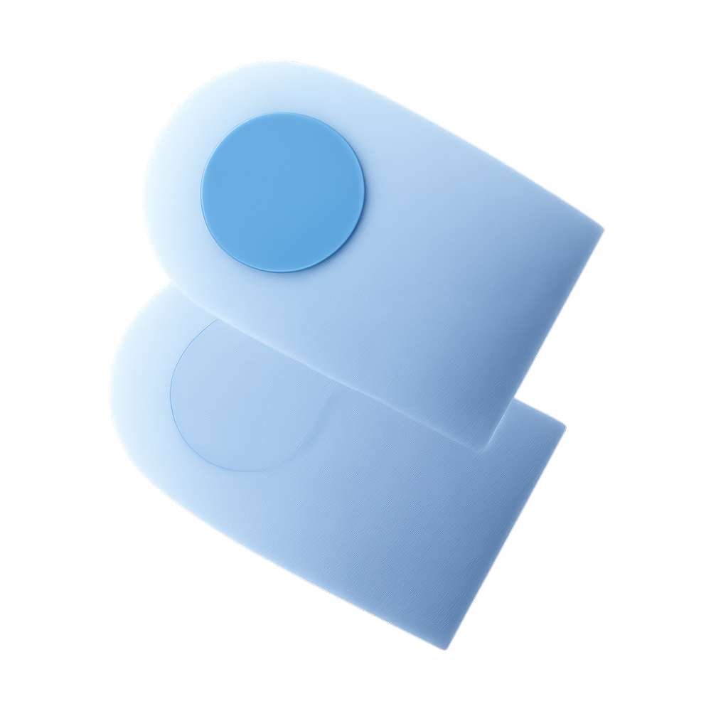 Calcanheira silidere sem ou com ponto azul