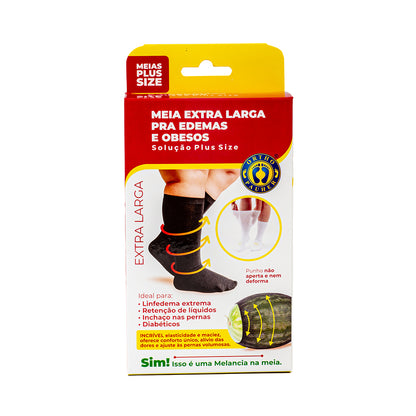 Meia ortopédica extra larga para edemas e obesos - solução plus SIZE