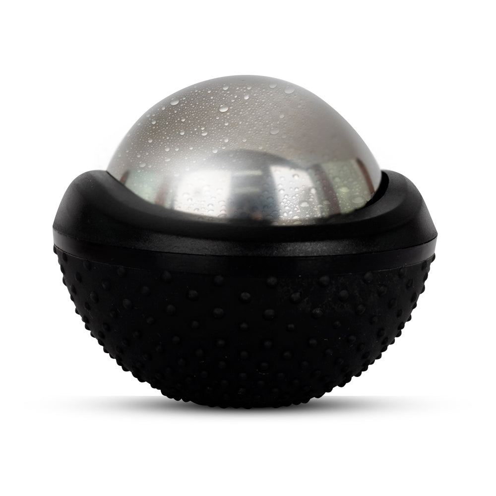 Versão maior da esfera massageadora com a base na cor preta