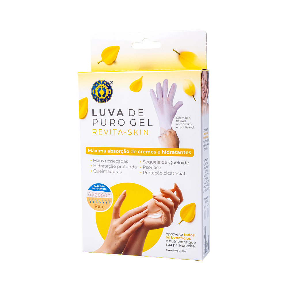 Embalagem da luva de puro gel revita skin.