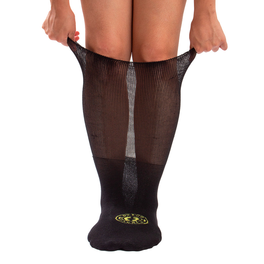 Meia ortopédica extra larga para edemas e obesos - solução plus SIZE