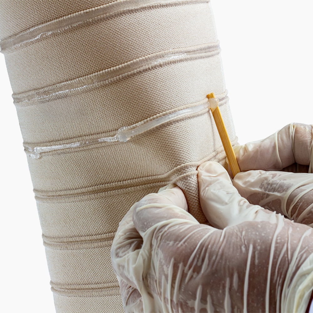 Liner híbrido transtibial com anéis para vácuo e conexão distal (modelo Full)