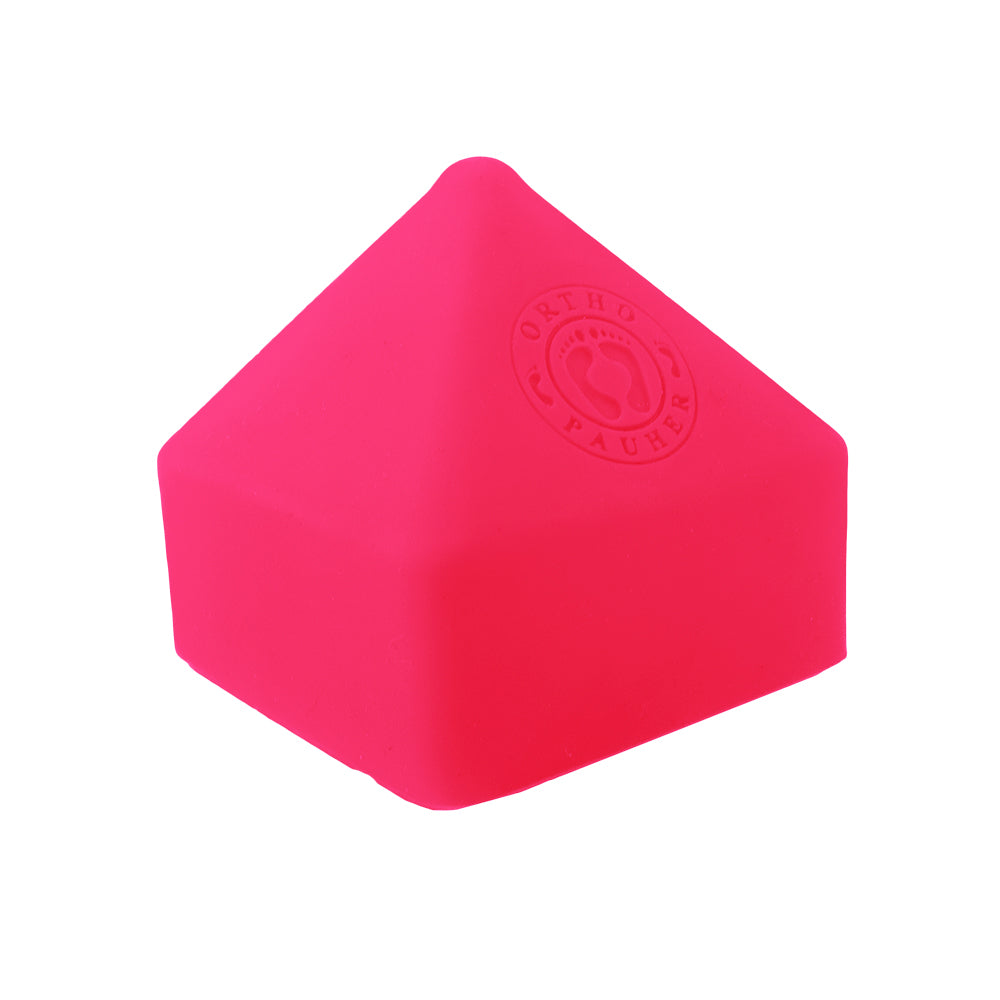 Produto massageador, na cor pink, no formato triângular