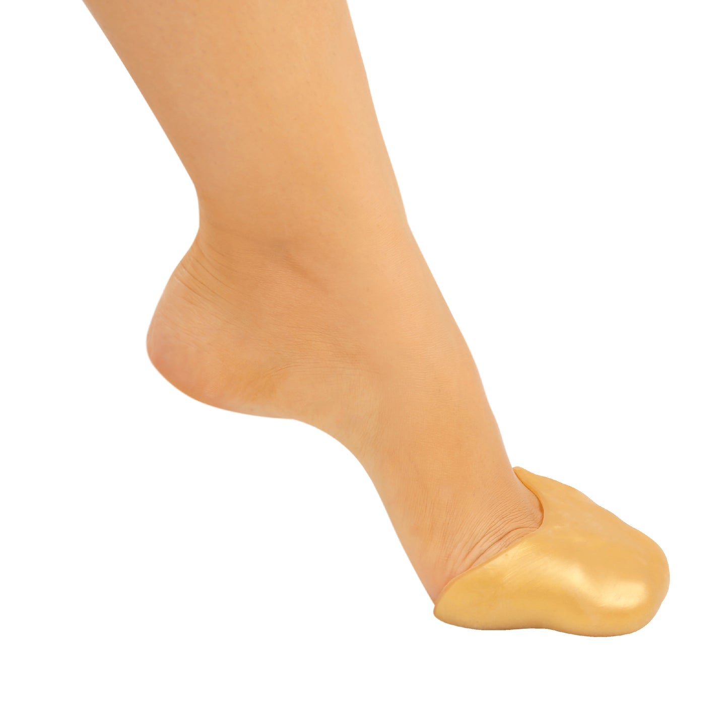 Pé direito utilizando um ponteiro gel para bailarina lady feet