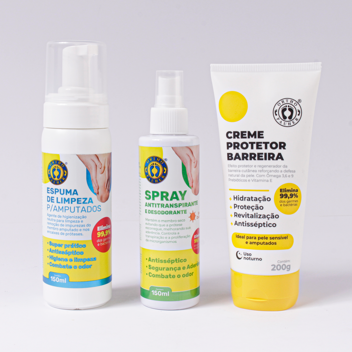 Kit completo de higiene para Amputados 3 em 1