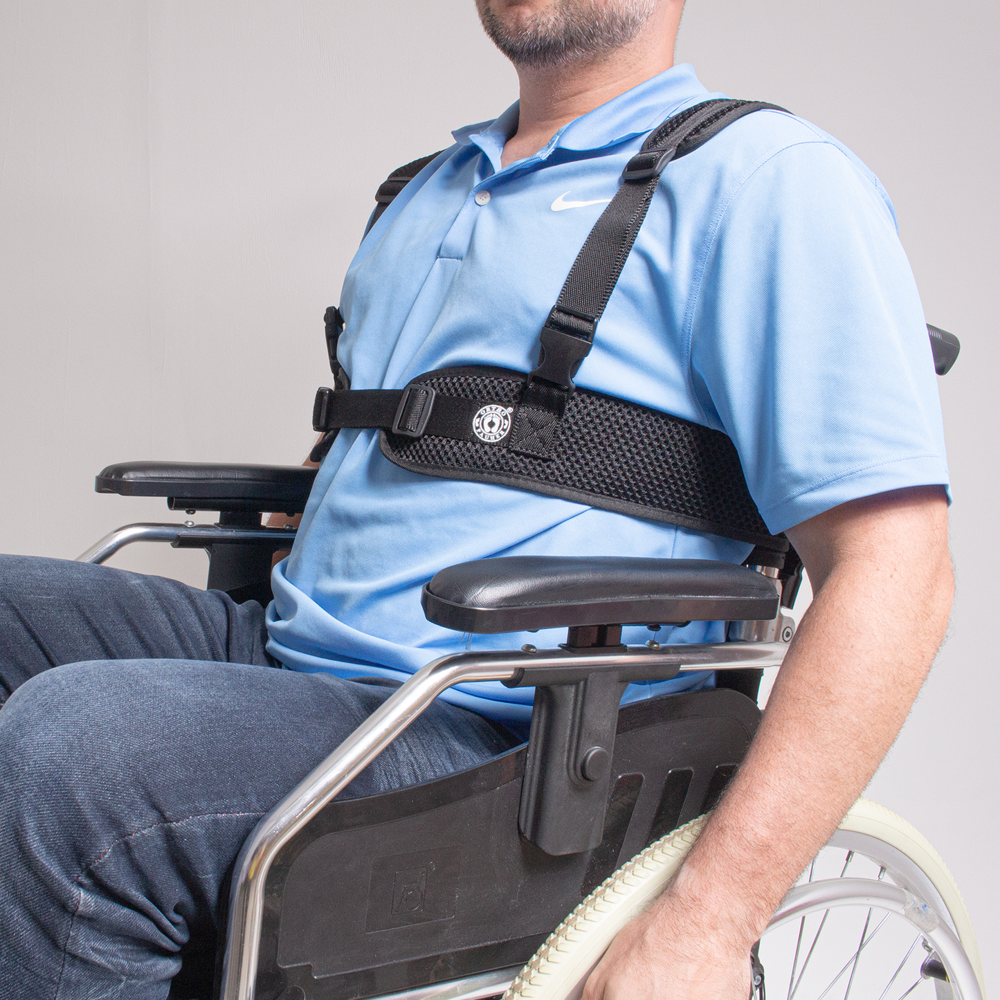 Cinto de segurança antiderrapante ajustável para cadeira de rodas