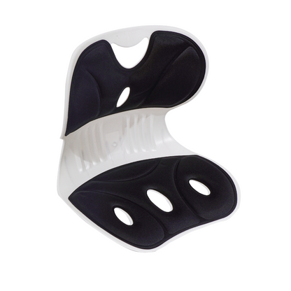 A imagem mostra o Pró-Posture assento ortopédico ergonômico para adultos e crianças de cor preta.