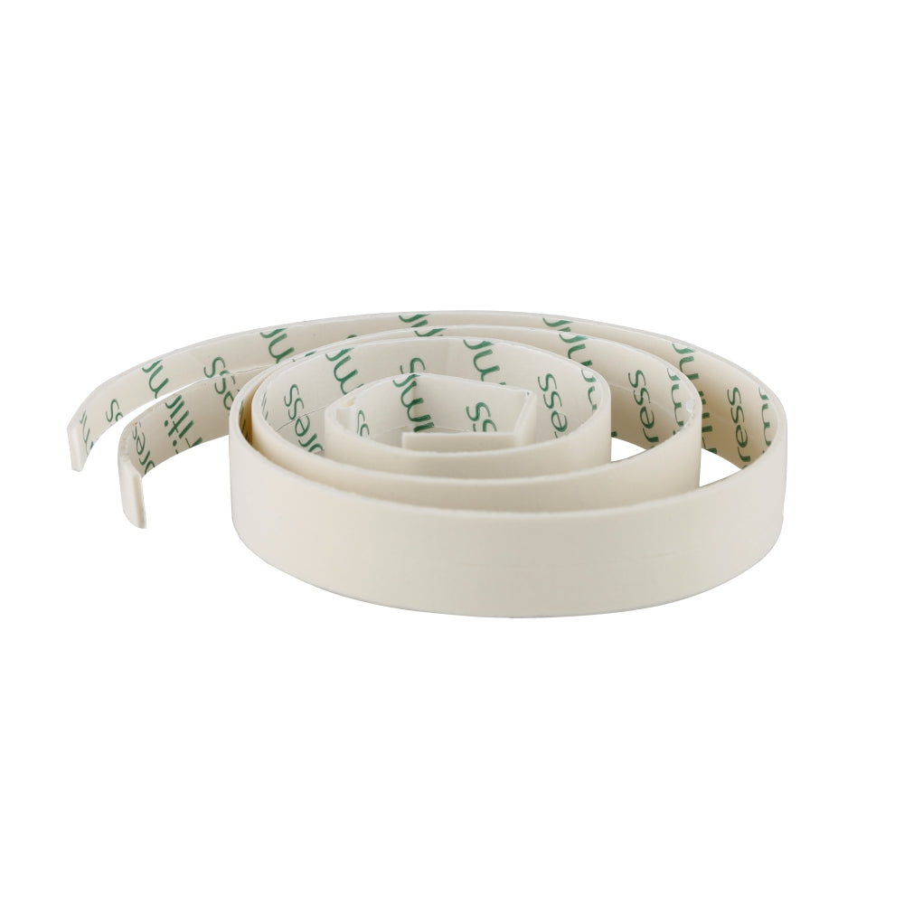 Protetor em tiras adesivas enrolados vista da lateral.