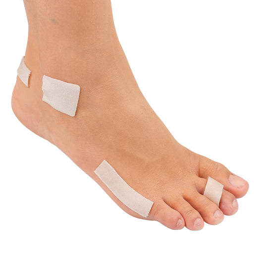 Pé utilizando protetor para partes doloridas do pé