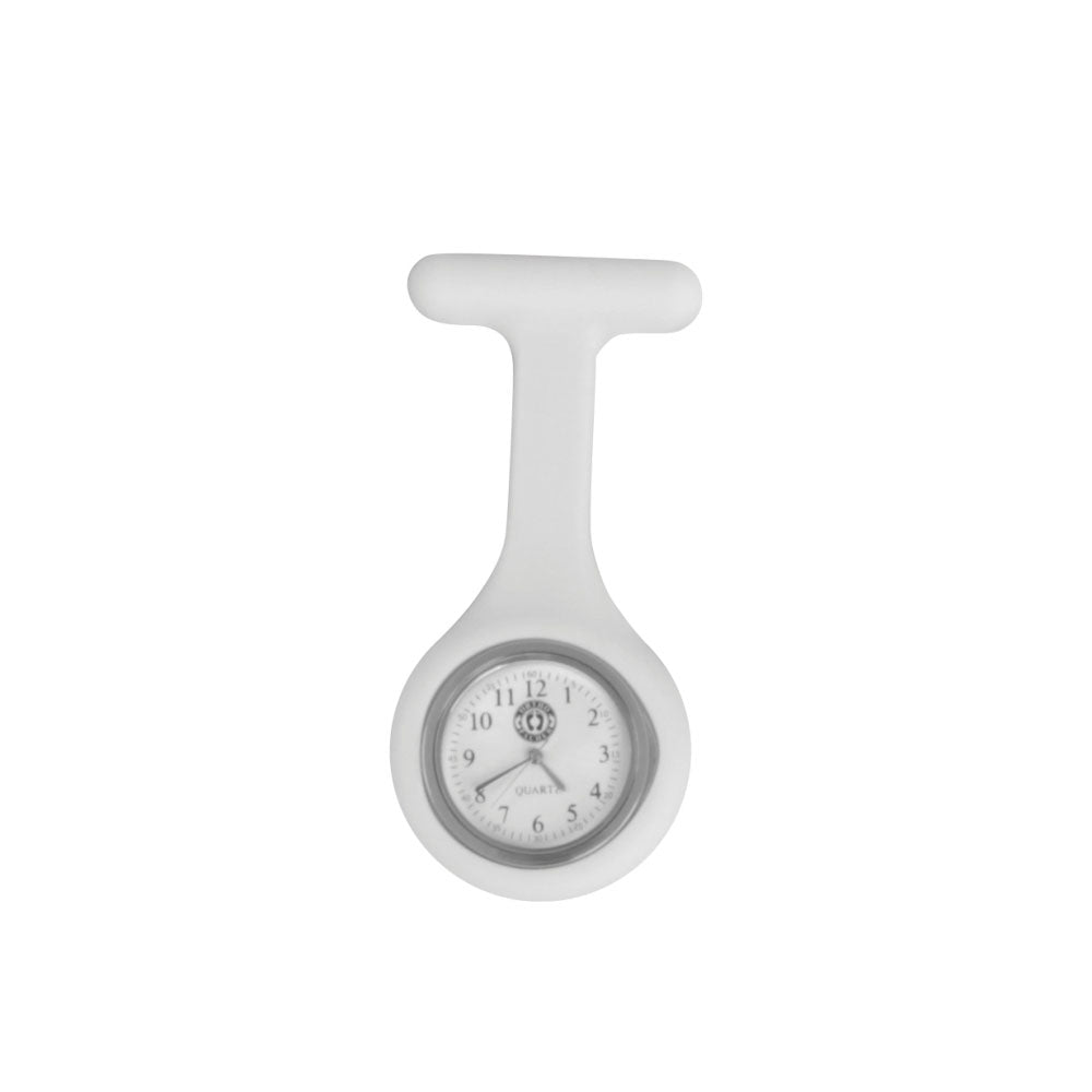 Rélogio de silicone, estilo rélogio de bolso, na cor branca