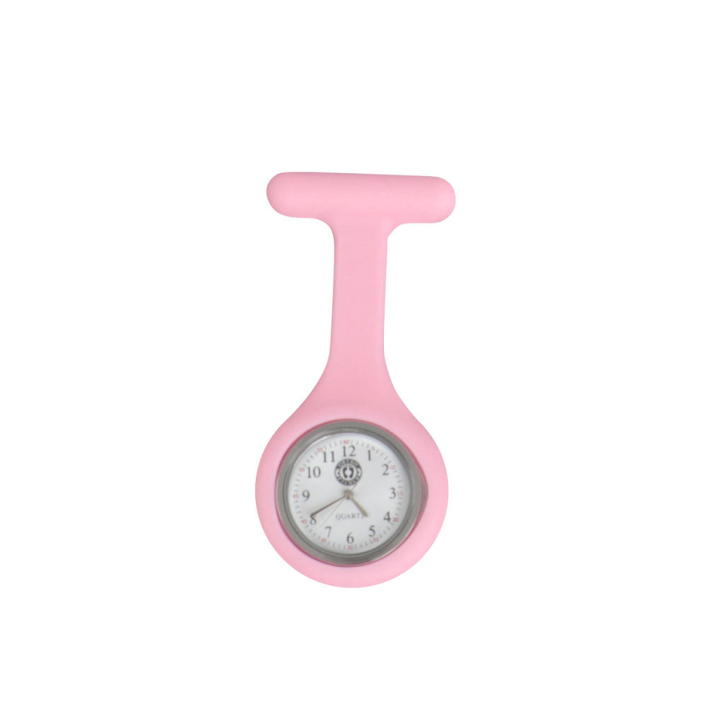 Rélogio de silicone, estilo rélogio de bolso, na cor rosa