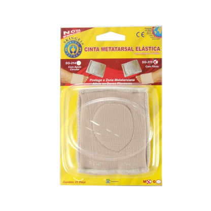 Cinta Metatarsal Elástica Com Apoio Circular De Gel