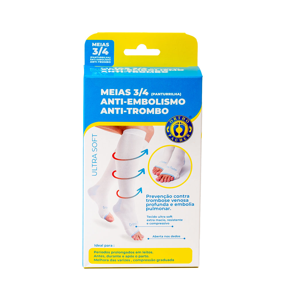 Meias 3/4 (Panturilha) Anti-Trombo e Anti-Embolismo