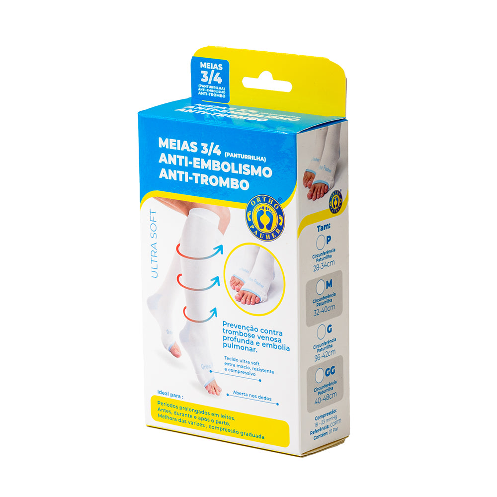 Meias 3/4 (Panturilha) Anti-Trombo e Anti-Embolismo