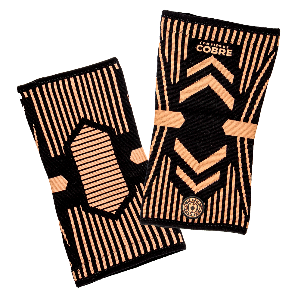 Joelheira de compressão com cobre - Suporte e estabilidade